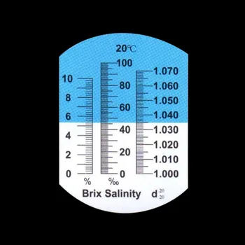 2 În 1 Brix și de Salinitate Refractometru, 0-10% Brix / 0- Salinitate / 1.000-De 1,070 Greutate Specifică ATC Calitatea Apei Detector