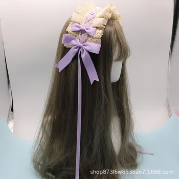 Japoneze sora moale Lolita bentita dantela ac de păr lolita dulce de zi cu zi banda de păr drăguț bowknot kc frizură cosplay Lolita loli