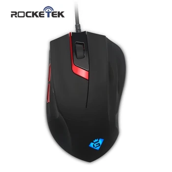 Rocketek USB Mouse de Gaming 4000 DPI, 8 butoane, design ergonomic pentru desktop accesorii de calculator programabil soareci gamer PC lol