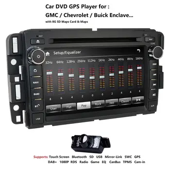 2 Din Masina Stereo DVD Player GPS pentru GMC Yukon Acadia Chevy Chevrolet 2008-2013 Silverado 1500 2012 Sierra 2011 SWC RDS DVBT DAB+