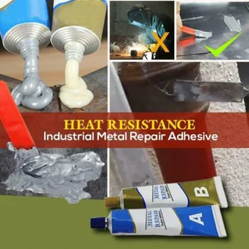 100g B Combinație Epoxidice Industriale, Reparații Lipi Adeziv Rezistență la Căldură Rece de Metal de Sudură Reparații Inserați codul Nou HFing