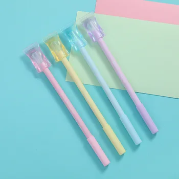 24buc en-Gros Creative Pen Papetărie Candy Bag Mediu Stilou Cutie Fructe Congelate Semnătura Pix Negru 0.5 Student