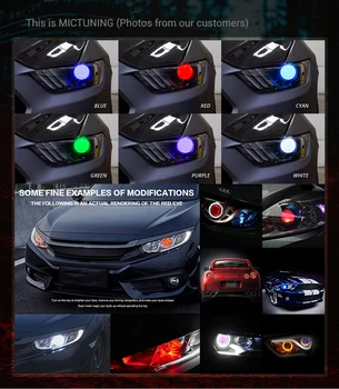 Multi-color RGB Demon Eye cu LED devil eyes cu Telecomanda Wireless Pentru Masina Motocicleta Faruri Proiector Retrofit