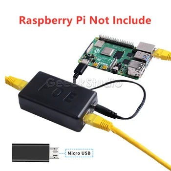 Gigabit Raspberry Pi 4 B / 3B+ Active PoE Splitter USB de TIP C 48V la 5V de Alimentare prin cablu Ethernet Switch PoE