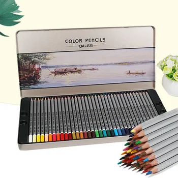 36/48/72PCS/set Profesie Creion de Culoare Artist de Artă Ulei Desen Creioane colorate Pentru Copii Cutie de Metal Elevii Școlii de Artă Consumabile