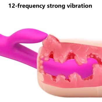 Jucarii sexuale pentru Adulți Femei Bărbați Dublu Vibrator Magic Wand Iepure vibratori vaginali G Spot stimulator Clitoris sex Feminin Masturbator