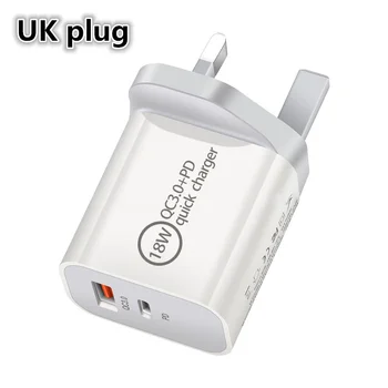 Încărcare rapidă PD AU BRITANIE, SUA UE plug Încărcător pentru iPhone 11pro max USB de Tip C de Călătorie Adaptor de Europa, Australia, Noua Zeelandă