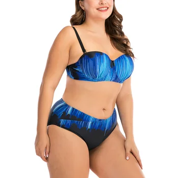 Riseado Sexy Împinge În Sus Bikini Digitale De Imprimare De Costume De Baie Din Două Piese Curea De Costume De Baie Femei Plus Dimensiune Costum De Baie 2021 Nou Set De Bikini