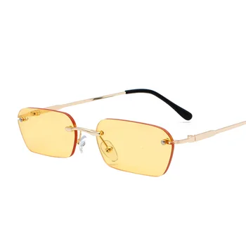 Noul Retro Clasic Mici Pătrate ochelari de Soare Barbati de Brand Designer de Ochelari de Soare pentru Femei Vintage Cadru Metalic Negru lentile UV400 Ochelari