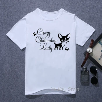 Femeile amuzant grafic t shirt drăguț nebun teckel/bulldog/Chihuahua, câine doamna tricou iubitor de câine cadou femei t-shirt tumblr haine