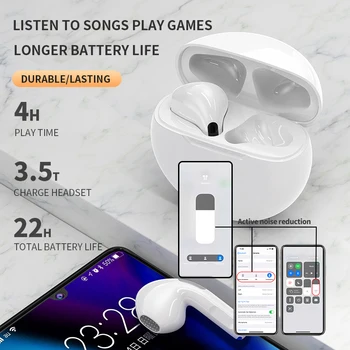 TWS Pro Căști fără Fir Bluetooth Cască de Jocuri Sport, rezistent la apa Pavilioane Telefon setul cu Cască de Telefon pentru Xiaomi, Huawei iPhone