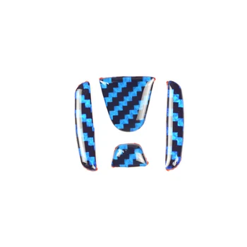 Fibra de Carbon volan masina logo-ul autocolant Pentru CIVIC CITY JAZZ se POTRIVESC de JAD CR-V, ACCORD Vezel HRV BRIO BRV Eliberat ornamente exterioare