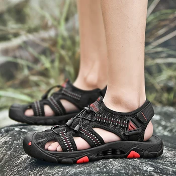 Moda pentru bărbați sandale de cauzalitate 2020 nou pantofi de vara de sex masculin dimensiune 38-45 respirabil beach sandal om plat pantofi în aer liber sandale pentru barbati