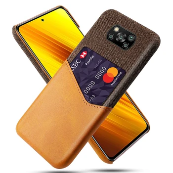 Pentru Xiaomi POCO X3 NFC Piele PU Caz NFC Pânză Slot pentru Card Cartelei de Telefon Înapoi Caz Pentru POCO X3 NFC