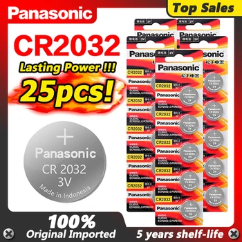 PANASONIC 25Pcs 3V Baterie cu Litiu Butonul de Celulă rotundă CR2032 DL2032 KL2032 5004LC SB-T15 Pentru tabloul Principal de Control de la Distanță Jucărie