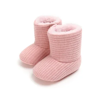 Noul Copil Nou-născut Cizme pentru Copii Toddler Fată Băiat Talpă Moale de Flori Arc Crib Pantofi Cizme Cald 0-18M