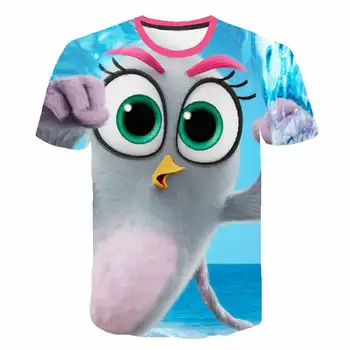 Vara 2020 lansarea de noi produse Imprimate 3D Păsările film 2 T-shirt băiat fată casual cu maneci scurte furios vara streetwear sus
