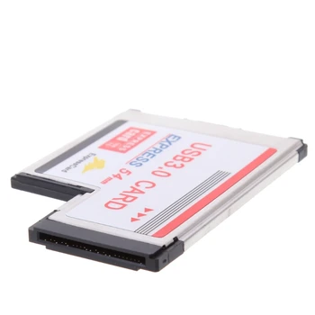 2 Dual Port HUB USB 3.0 Express Card ExpressCard Ascunse 54mm Adaptor pentru Laptop
