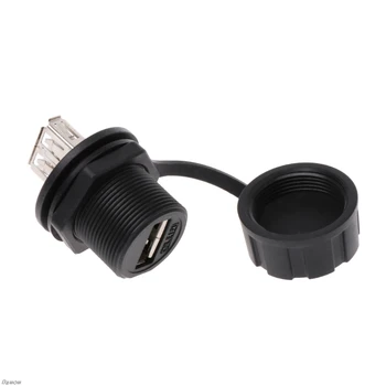 USB 2.0 de sex Feminin Panou Trece Conector Montare Plug Socket rezistent la apa IP67 Cu Capac Damom