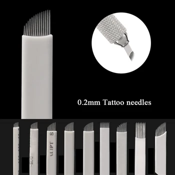 Tatuaj Consumabile Microblading Lama/Dus-Ace de Unică folosință Ac Tatuaj pentru Machiaj Permanent 3D Broderie Sprancene Buze Instrumente