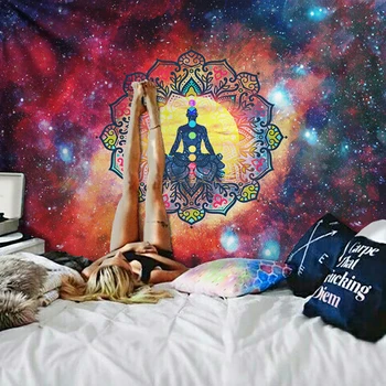 Caleidoscop Mandala Tapiserie De Pe Perete Boho-Hippie Tapiserie Psihedelice Chakra Tapiserie Elegant Galaxy Perete Decor Pânză De Yoga