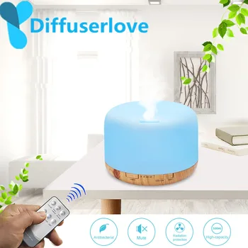 Diffuserlove 500ML de control de la Distanță Ulei Esențial Difuzor Difuzor de arome cu Ultrasunete Lemnului Ceață Rece Umidificator pentru Casa