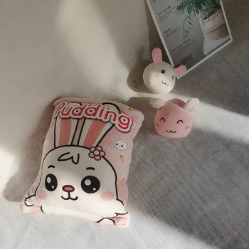 Un Sac de Pluș Budinca de Jucării Drăguț Mini Animale Bile Papusa Sakura Bunny Bomboane Punga pentru pui de Somn Perna