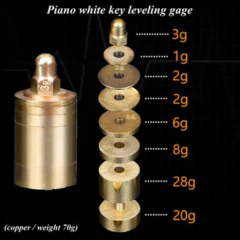 Pian tuning instrumente accesorii Pian alb cheie nivelare gage cupru greutate 70g Pian instrument de reparații de piese