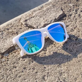 Dokly Unisex cadru alb albastru ochelari de Soare lentile Oglindă Oculos Ochelari de Soare Gafas De Sol moda ochelari de Soare Femei și Bărbați ochelari de soare
