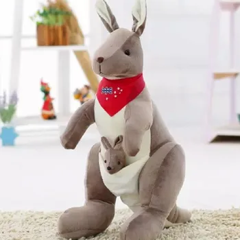 Jucării de Pluș moi Australia Cangur care Transportă Un Copil de Pluș Umplute Animale Cangur Mama si Fiul de Colectare de Jucării pentru Copii de craciun cadou