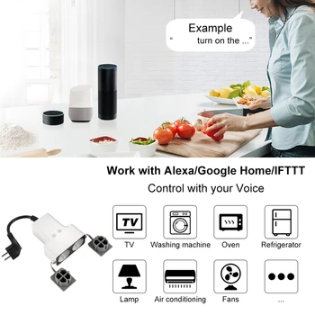 Smart Wifi de Exterior, rezistent la apa Plug Socket Inteligent Timp de Setare de la Distanță Priza Compatibil cu Alexa Google UE Plug