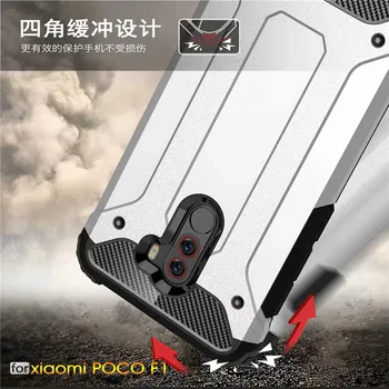 Rezistent la șocuri Armura Pentru Xiaomi Pocophone F1 Caz Capacul din Spate Xiaomi Poco F1 coajă de Protecție Completă Coque Hibrid Greu PC-ul TPU Accidentat