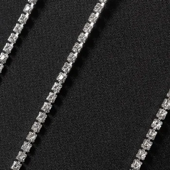 TWOTWINSTYLE Negru Fuste Pentru Femei Talie Înaltă Grele Diamante Ciucure Fusta Mini de sex Feminin Casual, Haine de Moda 2020 Valul de Primăvară