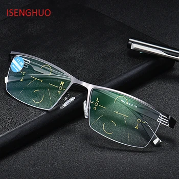 ISENGHUO Reglabil Viziune Bifocale Tranziție Fotocromatică Progresivă Ochelarilor Multifocale Ochelari de Soare UV400 glasse