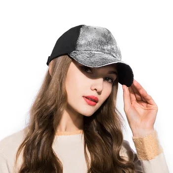 GZHILOVINGL 2019 Femei Argint Metalic Șapcă de Baseball Bumbac Casual Reglabil Pălărie de Culoare Solidă Parasolar Snapback Cap en-Gros