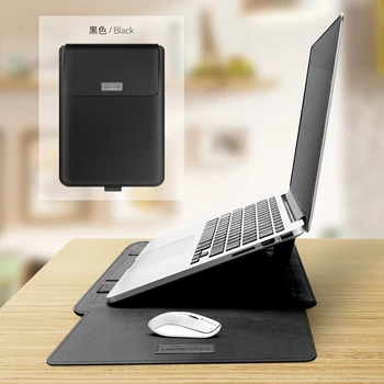 4 în 1 set suport pentru Laptop Geanta din Piele PU Sac de Maneca Caz De Maneca Geanta Pentru Notebook-uri Macbook air 11 12 13.3 15.6 inch Caz