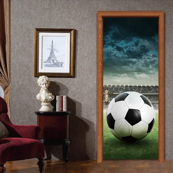 Vii 3D Efect de Fotbal Impermeabil Ușă Detașabilă Autocolante Tapet PVC Poster Autocolant Camera de zi Dormitor Decor Acasă