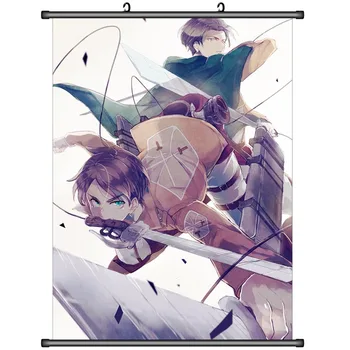 Japoneze Decorative de Imagine Anime Atac pe Titan Levi Ackerman & Eren Jaeger Keith Shadis Sasha Home Decor Perete Scroll Poster