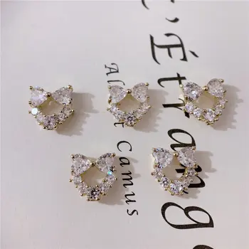 5pcs de Lux TN1002 Arc din aliaj de Zirconiu Nail Art Cristale Pietre decor bijuterii consumabile unghii accesorii decoratiuni farmece
