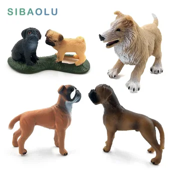 Simulare câine animale model de figurina set jucarii statuie de gradina in miniatura decor acasă decorare accesorii Cadou Pentru Copii Copii