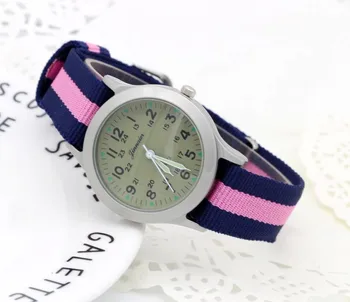 Noul sosit boy moda sport colorate din nylon casual copil cadou ceas copii indicator Luminos cuarț de fete ceas casual