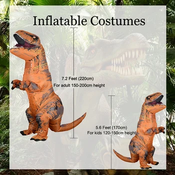 Adult Copii Gonflabile Dinozaur T-REX Costum Femei Barbati Fete Baieti Dino Costume Cosplay pentru Anime Carnaval de Halloween Petrecere de Pânză