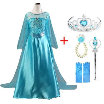 2020 Nou Elsa Fete Rochie De Vara Rochie De Printesa Cosplay Costum Rochii Pentru Copii De Crăciun, Ziua De Naștere Petrecere De Lux Vestidos Menina
