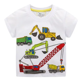 En-gros de Desene animate topuri Baby Boy avion Tricou tricouri Pentru Vara Copii Fete Băiat broasca T-Shirt-uri Haine haine de Bumbac topuri tricouri
