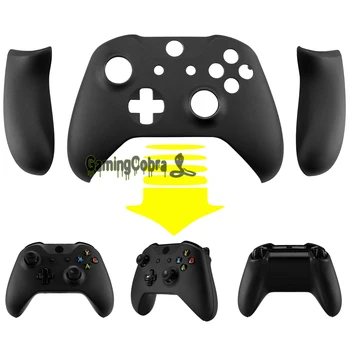 Negru de Lux din Piele PU de Sus Shell Masca Piese de schimb cu Șine Laterale Panou pentru Xbox One X & S Controler