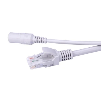 5M/10M/20M/30M Opțional 2.1 mm/5.5 mm jack RJ45 + DC Extensie Ethernet Cablu CCTV Pentru Camere IP Sistem NVR