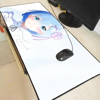 XGZ Re Zero Fata Anime foarte Mari Mouse Pad Calculator PC pad Anti-alunecare de Cauciuc Natural cu Blocare Marginea Gaming Mat