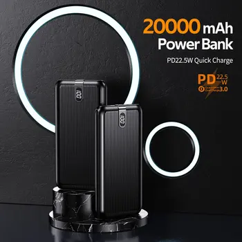 CASEIER PD 3.0 22.5 W Power Bank 20000mAh Încărcare Rapidă Ecran LED Display 20000 mAh de Mare Capacitate Încărcător Portabil Pentru Xiaomi