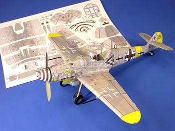 Luptător German Messerschmitt Bf-109 3D DIY Hârtie Model de Carte de Clădire Seturi de Constructii jucarii Jucarii Educative Model Militar