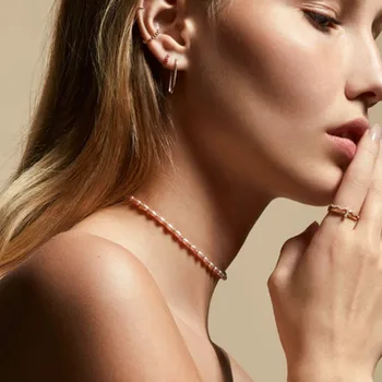 Rozariul Roz Alb Perla Cravată Colier Accesorii Naturale De Apă Dulce Pearl Pentru Femei Bijuterii Erkek Kolye Bijoux 2020 Femme
